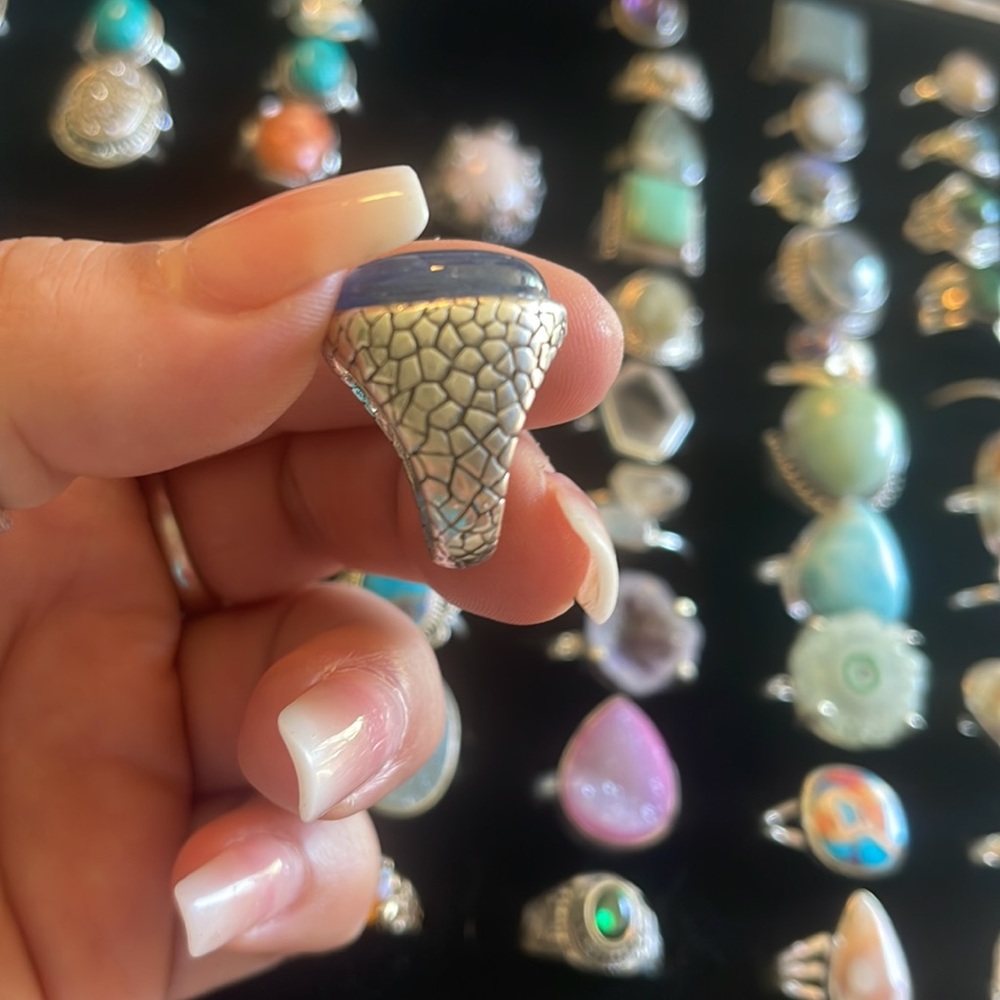 Blue Kyanite Ring - Solid Sterling Silver - image 2